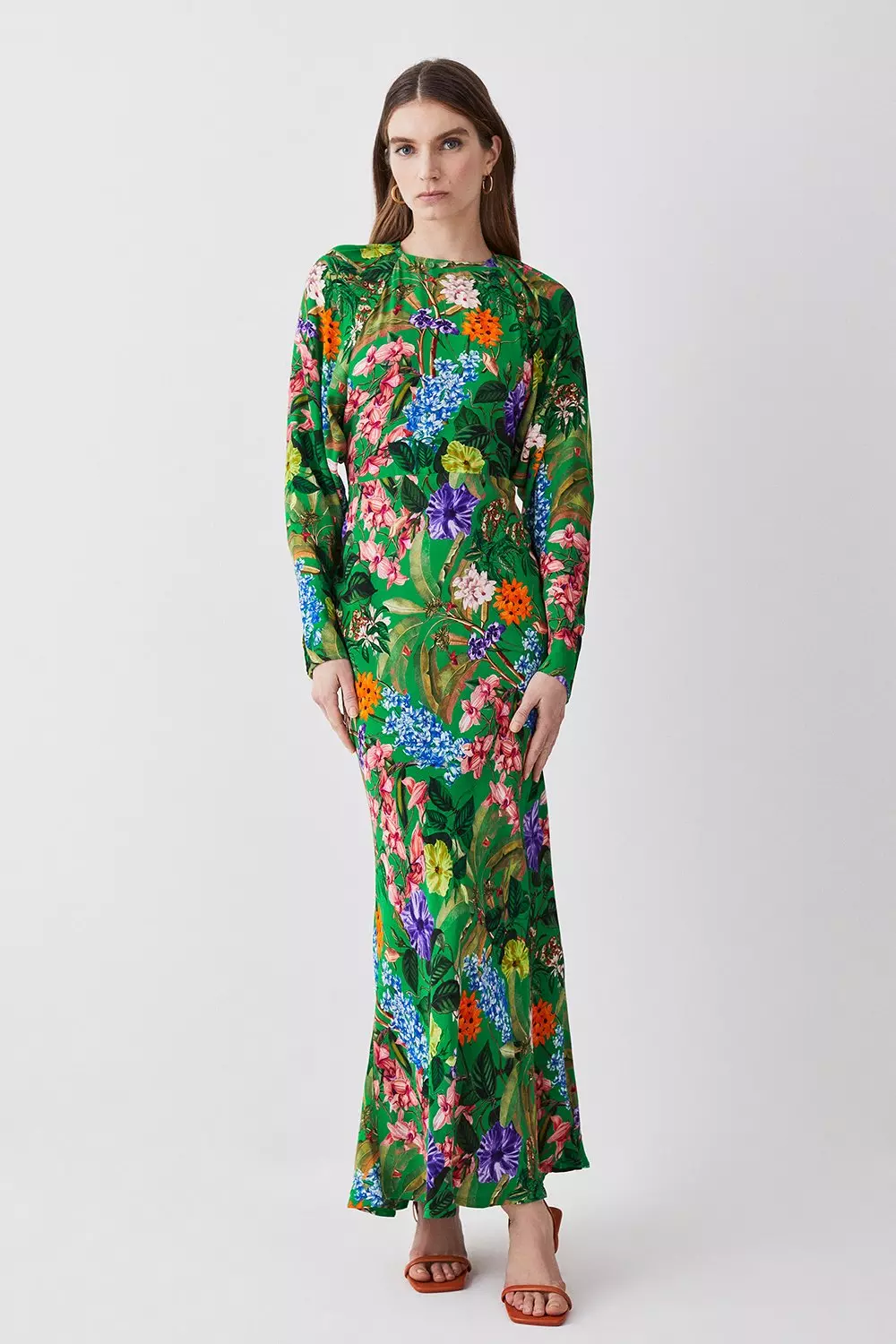 Spring Floral Batwing Midi Dress Karen Millen